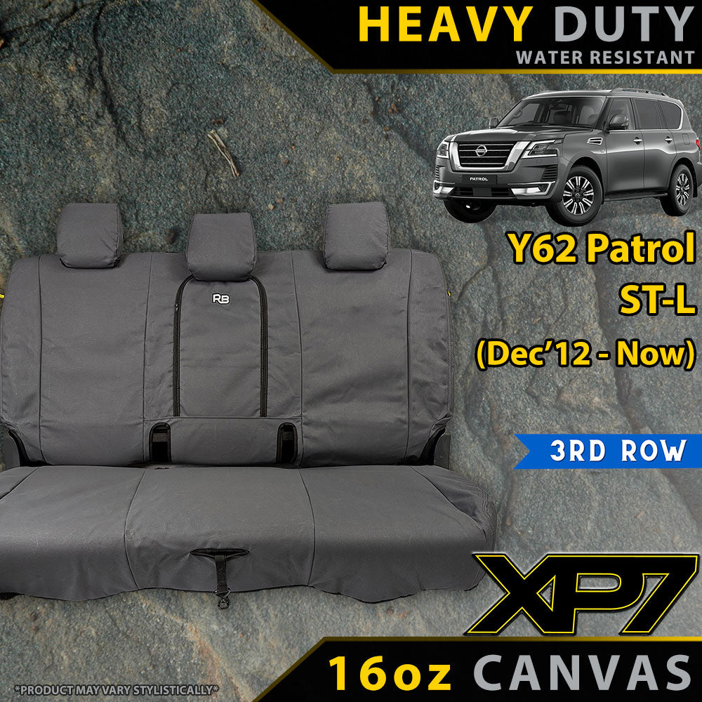 Nissan Y62 Patrol Heavy Duty XP7 Canvas 3rd Row Seat Covers (Made to Order)