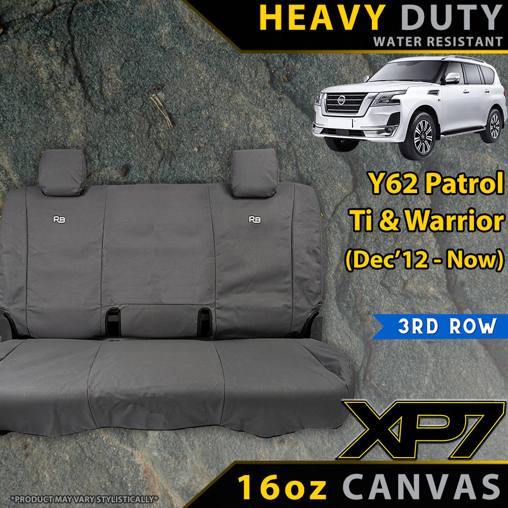 Nissan Y62 Patrol Ti & Warrior Heavy Duty XP7 Canvas 3rd Row Seat Covers (Made to Order)