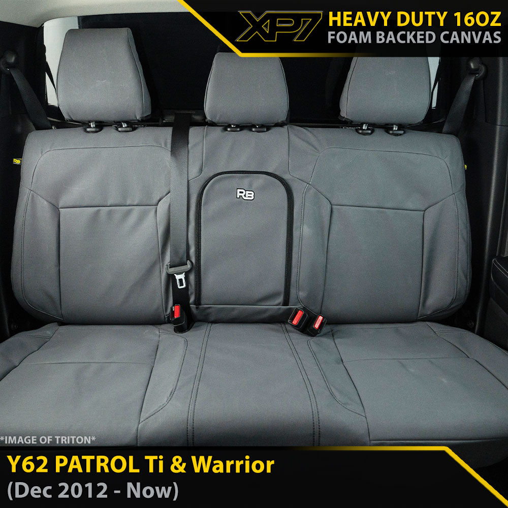 Nissan Y62 Patrol Ti & Warrior XP7 Heavy Duty Canvas 2nd Row Seat Covers (Made to Order)