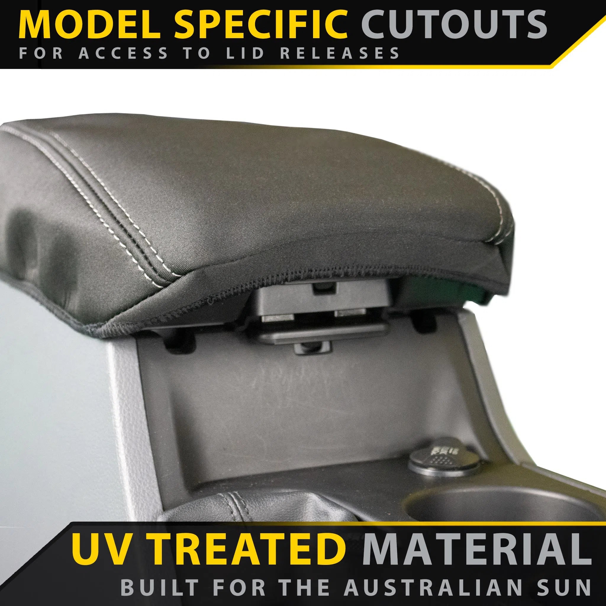 Volkswagen Amarok 2H (Cloth Seats) Neoprene Armrest Console Lid (Available)