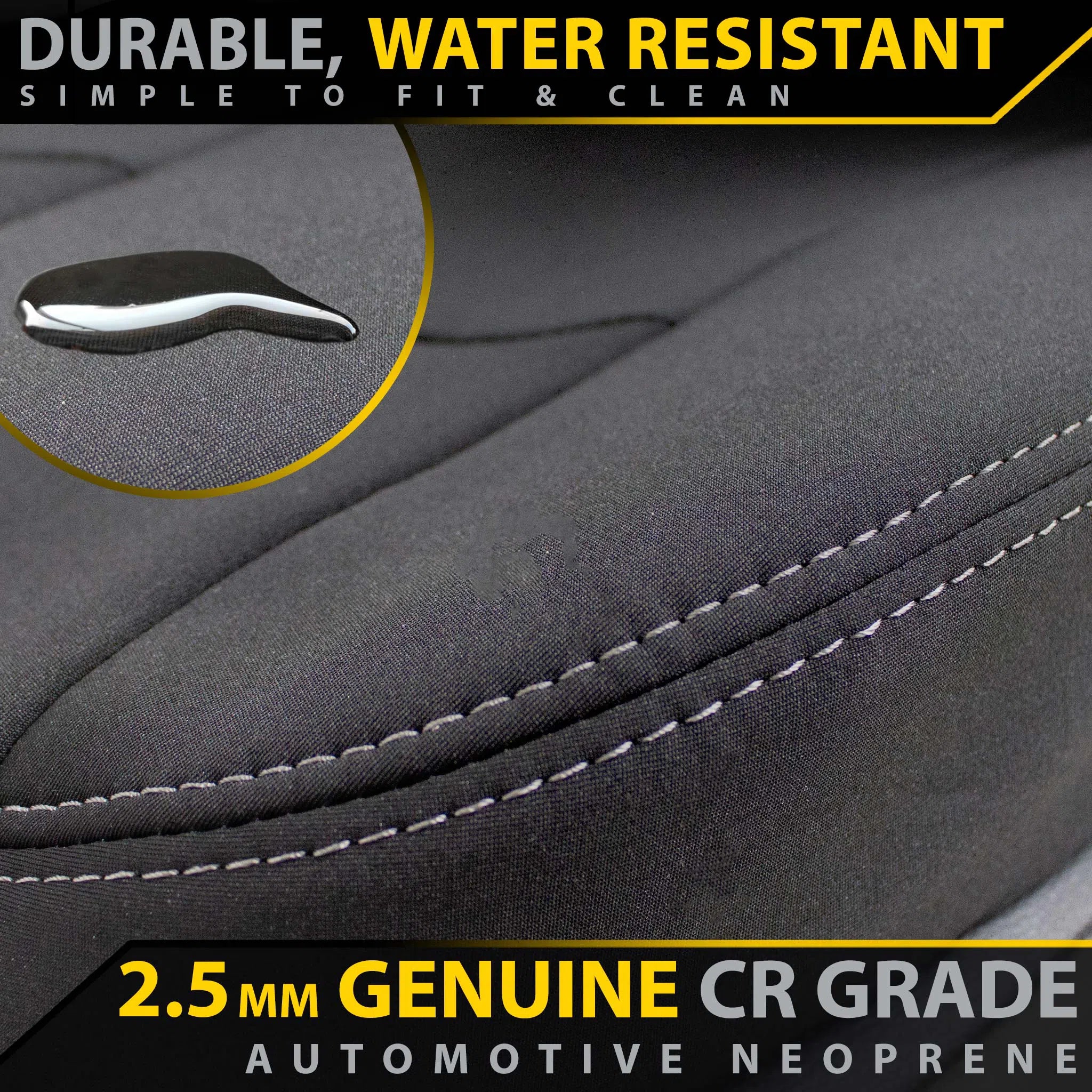 Toyota HiLux 8th Gen SR Neoprene 2x Front Seat Covers (Available)