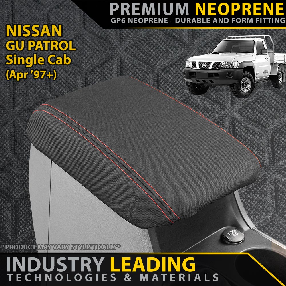 Nissan GU Single Cab Premium Neoprene Console Lid (Made to Order)