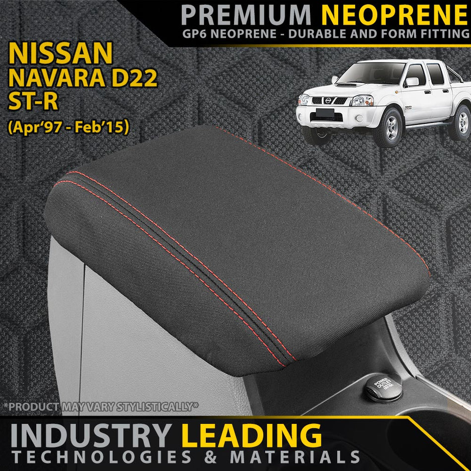 Nissan Navara D22 ST-R Premium Neoprene Console Lid (Made to Order)-Razorback 4x4