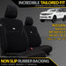 Nissan Navara NP300 Series 1 & 2 Neoprene 2x Front Seat Covers (Available)-Razorback 4x4