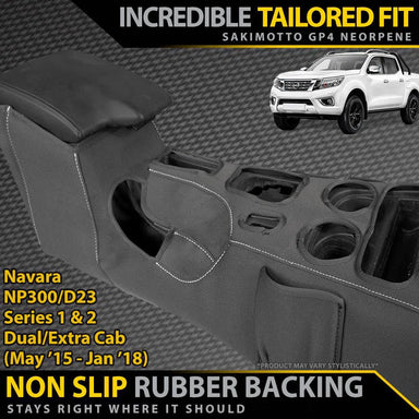 Nissan Navara NP300 Series 1 & 2 Neoprene Centre Console Organiser (Available)-Razorback 4x4