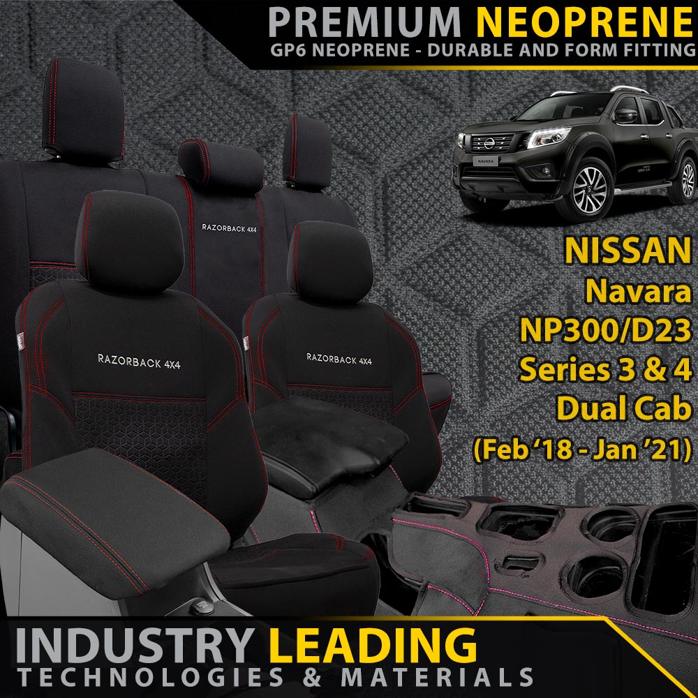 Nissan Navara NP300 Series 3 & 4 Premium Neoprene Full Bundle (Made to order)-Razorback 4x4