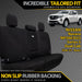 Nissan Navara Series 5 Neoprene Rear Row Seat Covers (Available)-Razorback 4x4