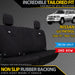 Nissan Patrol GU Wagon Neoprene 50/50 Split 2nd Row Seat Covers (Made to Order)-Razorback 4x4