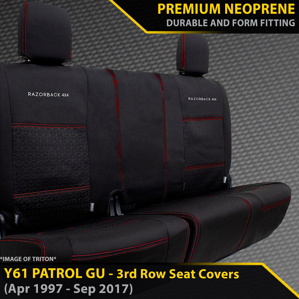 Nissan Patrol GU Wagon Premium Neoprene 3rd Row Seat Covers (Made to Order)-Razorback 4x4