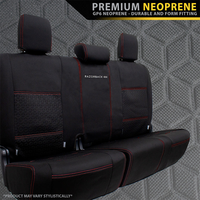 Mazda BT-50 TF - XS & XT - Silver Logo - GP6 Premium Neoprene Rear Row Seat Covers (In Stock)