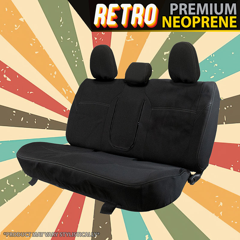 Ford Ranger PX II & PX III - Retro Premium Neoprene Rear Row Seat Covers (In Stock)