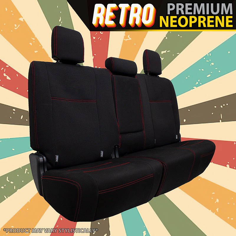 Toyota Hilux 8th Gen - Retro Premium Neoprene Rear Row Seat Covers (In Stock)