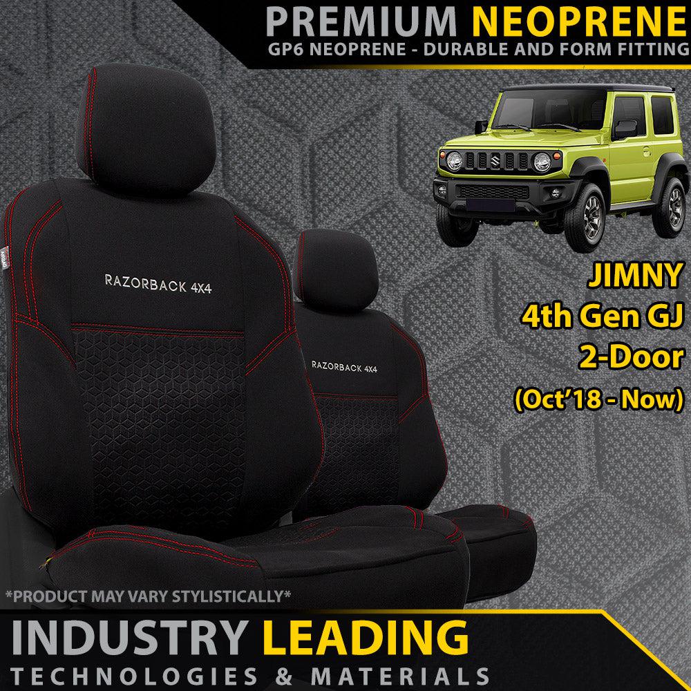 Suzuki Jimny 4th Gen GJ 2-Door Premium Neoprene 2x Front Seat Covers (Made to Order)
