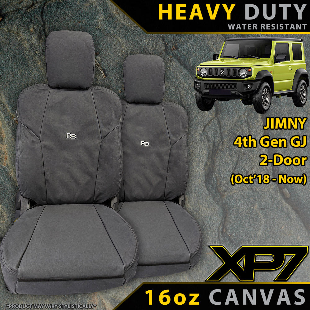 Suzuki Jimny 4th Gen GJ 2-Door Heavy Duty XP7 Canvas 2x Front Seat Covers (Made to Order)