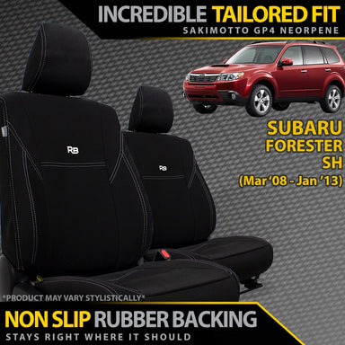 Subaru Forester SH Neoprene 2x Front Seat Covers (Made to Order)-Razorback 4x4