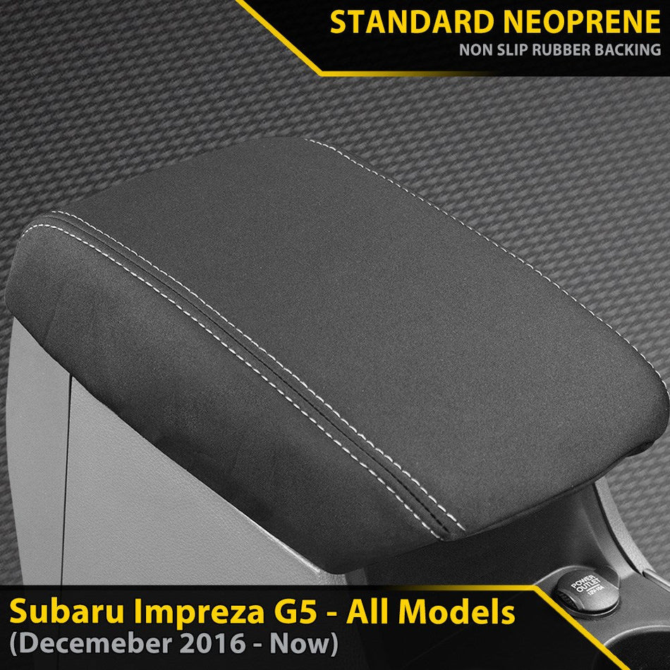 Subaru Impreza Neoprene Console Lid Cover (Made to Order)-Razorback 4x4