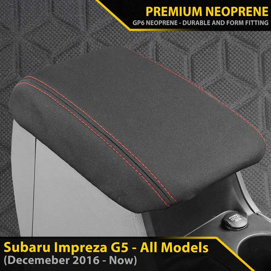 Subaru Impreza Premium Neoprene Console Lid Cover (Made to Order)-Razorback 4x4