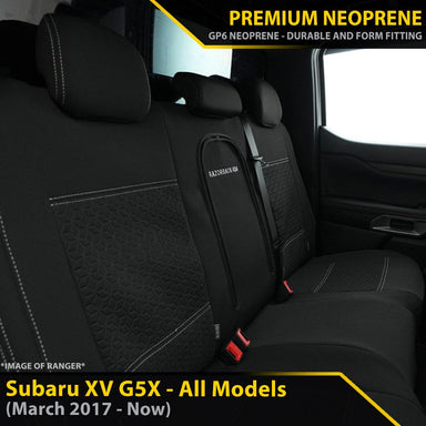 Subaru XV Premium Neoprene Rear Row Seat Covers (Made to Order)-Razorback 4x4
