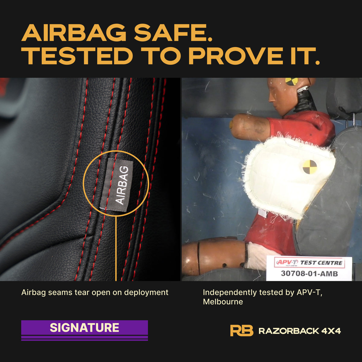Toyota Hilux 8th Gen 48V V-Active (Cloth Seats) - SR & SR5 - SIGNATURE Front Row Seat Covers
