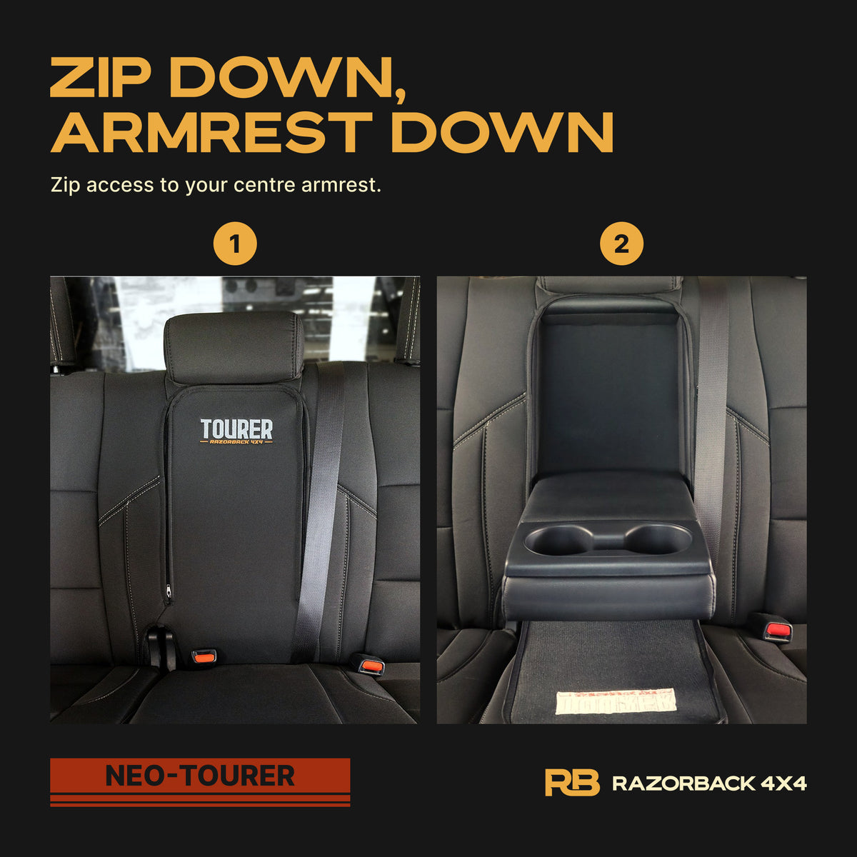 Ford Next-Gen Everest UB - NEO TOURER 2nd Row Seat Covers