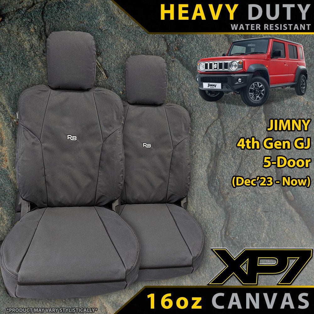 Suzuki Jimny 4th Gen GJ 5-Door XL XP7 Heavy Duty Canvas 2x Front Seat Covers (Made to Order)