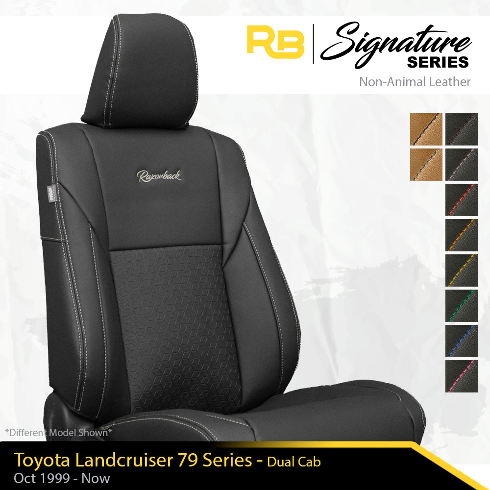 SIGNATURE SERIES Front Row Seat Covers - Toyota Landcruiser 79 Series Dual Cab (Made To Order)