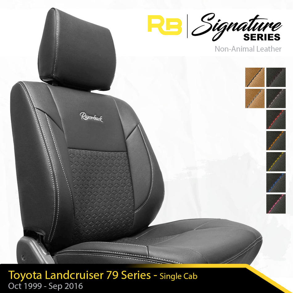 SIGNATURE SERIES Front Seat Covers - Toyota Landcruiser 79 Series Single Cab Bucket Seats