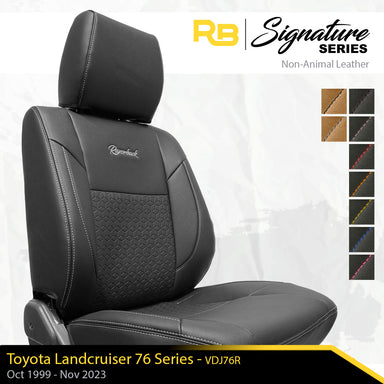 SIGNATURE SERIES Front Row Seat Covers - Toyota Landcruiser 76 Series (2x Bucket Seats)