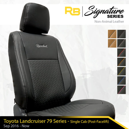 SIGNATURE SERIES Front Row Seat Covers - Toyota Landcruiser 79 Series (Sep 2016+) Single Cab