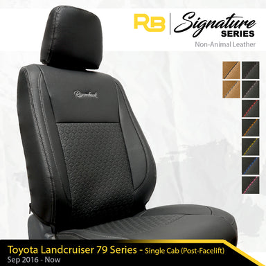 SIGNATURE SERIES Front Row Seat Covers - Toyota Landcruiser 79 Series (Sep 2016+) Single Cab