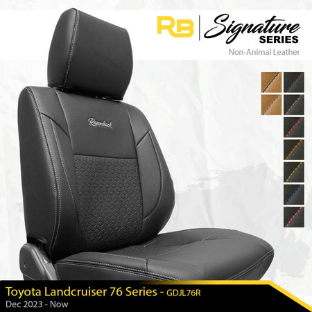SIGNATURE SERIES Front Row Seat Covers - Toyota Landcruiser 76 Series Post-Facelift