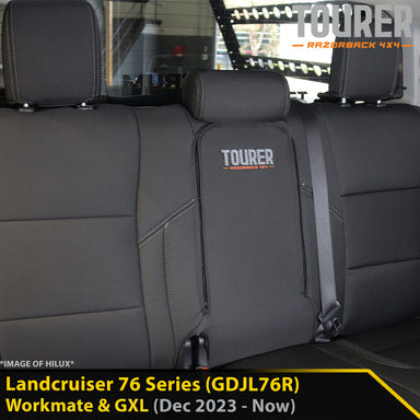 Toyota Landcruiser 76 Series Post-Facelift (GDJL76R) - GP9 Tourer 2nd Row Seat Covers (Made to Order)-Razorback 4x4