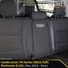 Toyota Landcruiser 76 Series Post-Facelift (GDJL76R) - GP9 Tourer 2nd Row Seat Covers (Made to Order)-Razorback 4x4