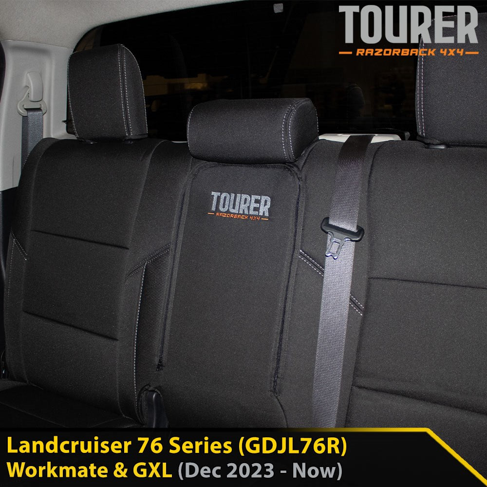 Toyota Landcruiser 76 Series Post Facelift (GDJL76R) - GP9 Tourer 2nd Row Seat Covers (Made to Order)