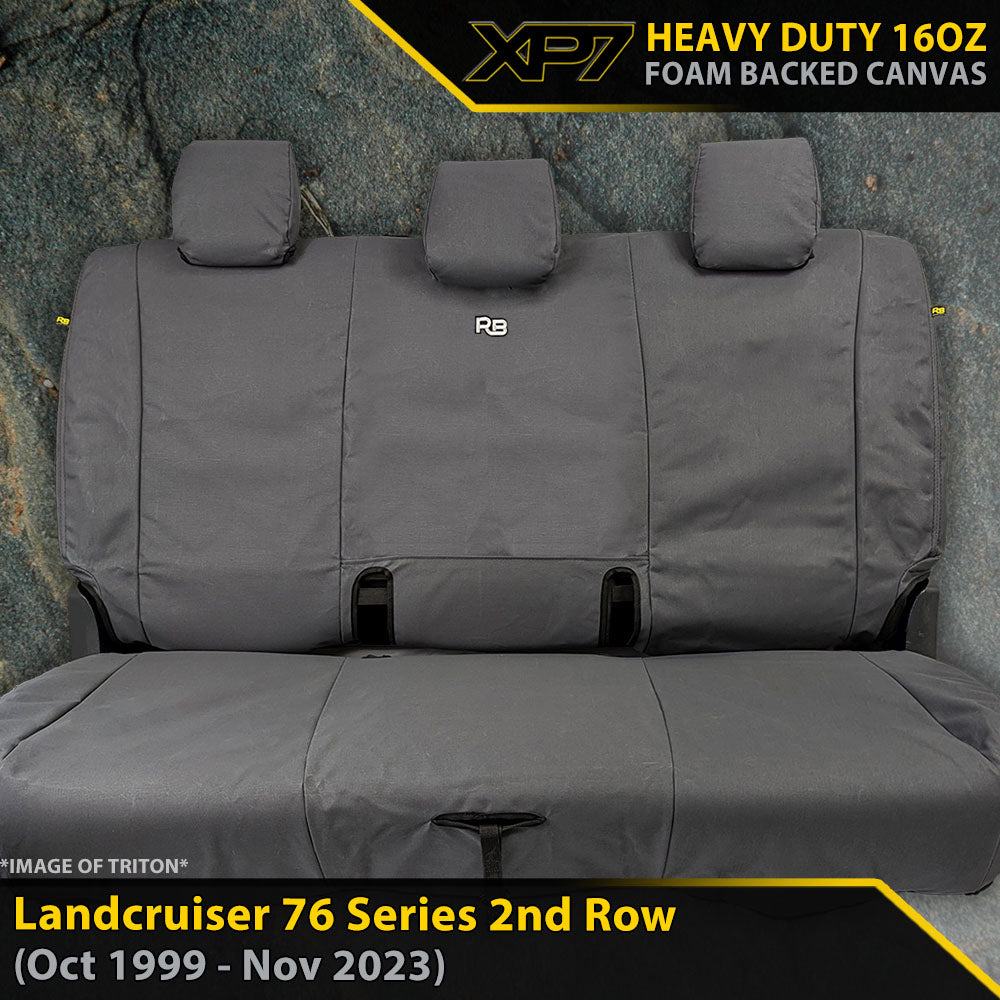 Toyota Landcruiser 76 Series XP7 Heavy Duty Canvas Rear Row Seat Covers (Made to Order)