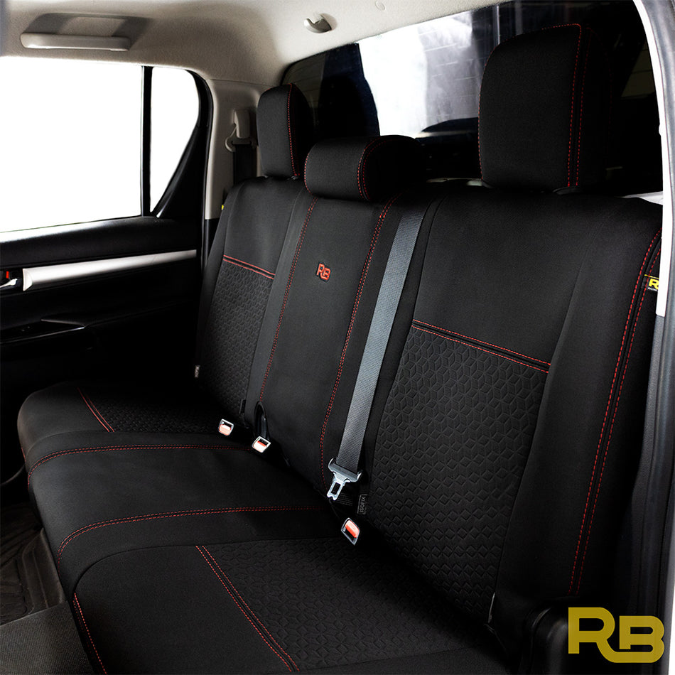 Toyota Hilux 9th Gen - Workmate - Double Cab - GP6 Premium Neoprene Rear Row Seat Covers (Made to Order)