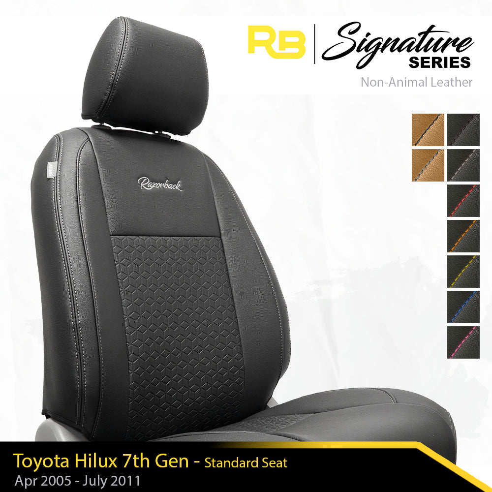 SIGNATURE SERIES Front Row Seat Covers - Toyota Hilux 7th Gen - Standard Seat