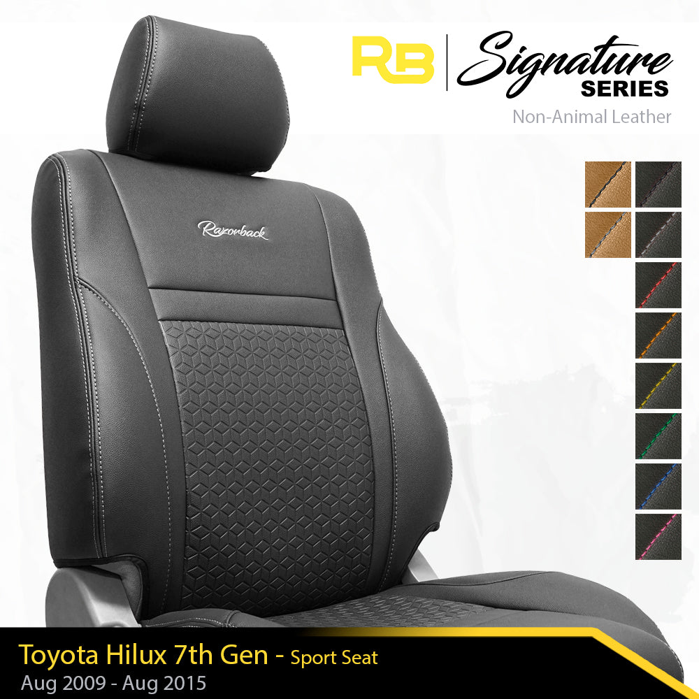 SIGNATURE SERIES Front Row Seat Covers - Toyota Hilux 7th Gen - Sport Seat (Made To Order)