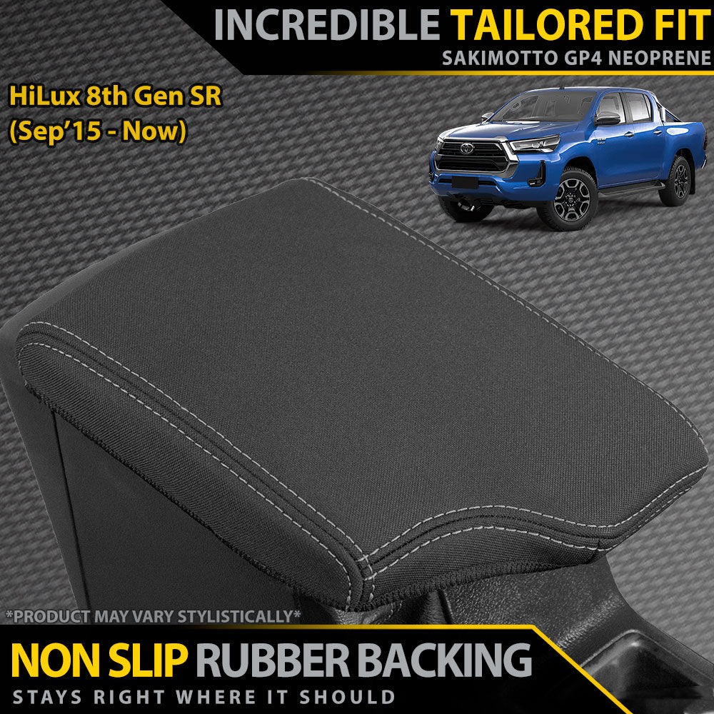 Toyota HiLux 8th Gen SR Neoprene Armrest Console Lid Cover (In Stock)