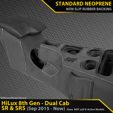 Toyota Hilux 8th Gen (Cloth Seats) SR & SR5 AUTO Neoprene Centre Console Organiser (In Stock)-Razorback 4x4