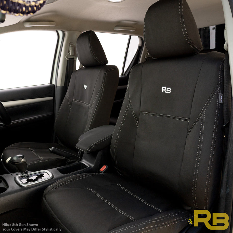 Toyota Hilux 9th Gen - SR5+, Rogue & Rugged X - GP4 Neoprene Front Row Seat Covers (Made to Order)