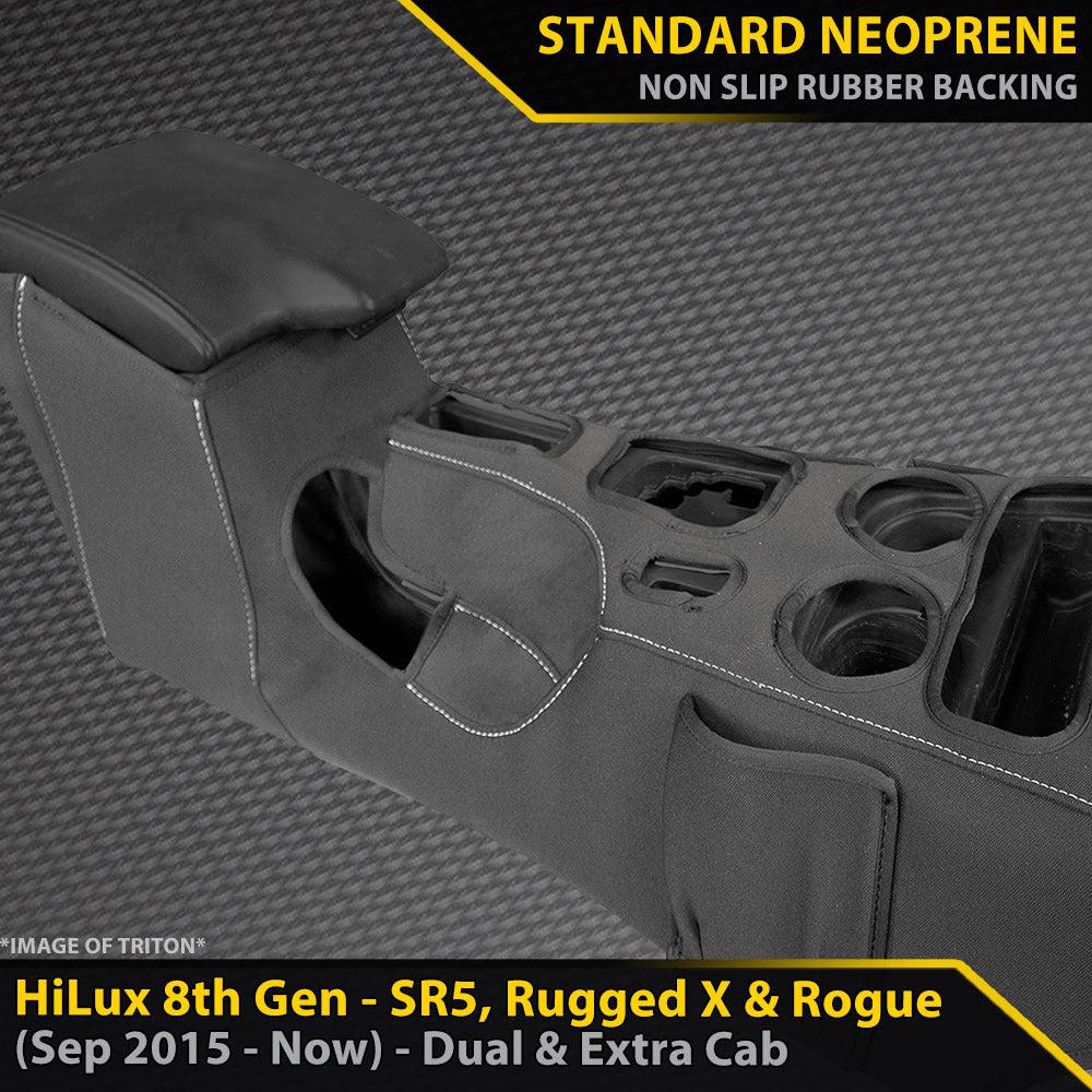 Toyota HiLux 8th Gen SR5, Rugged X & Rogue AUTO GP4 Neoprene Centre Console Organiser (Available)