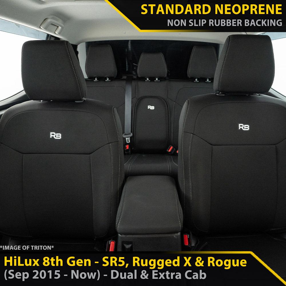 Toyota Hilux 8th Gen SR5, Rugged X & Rogue AUTO GP4 Neoprene Full Bundle (Fronts, Rears + Accessories) (Available)