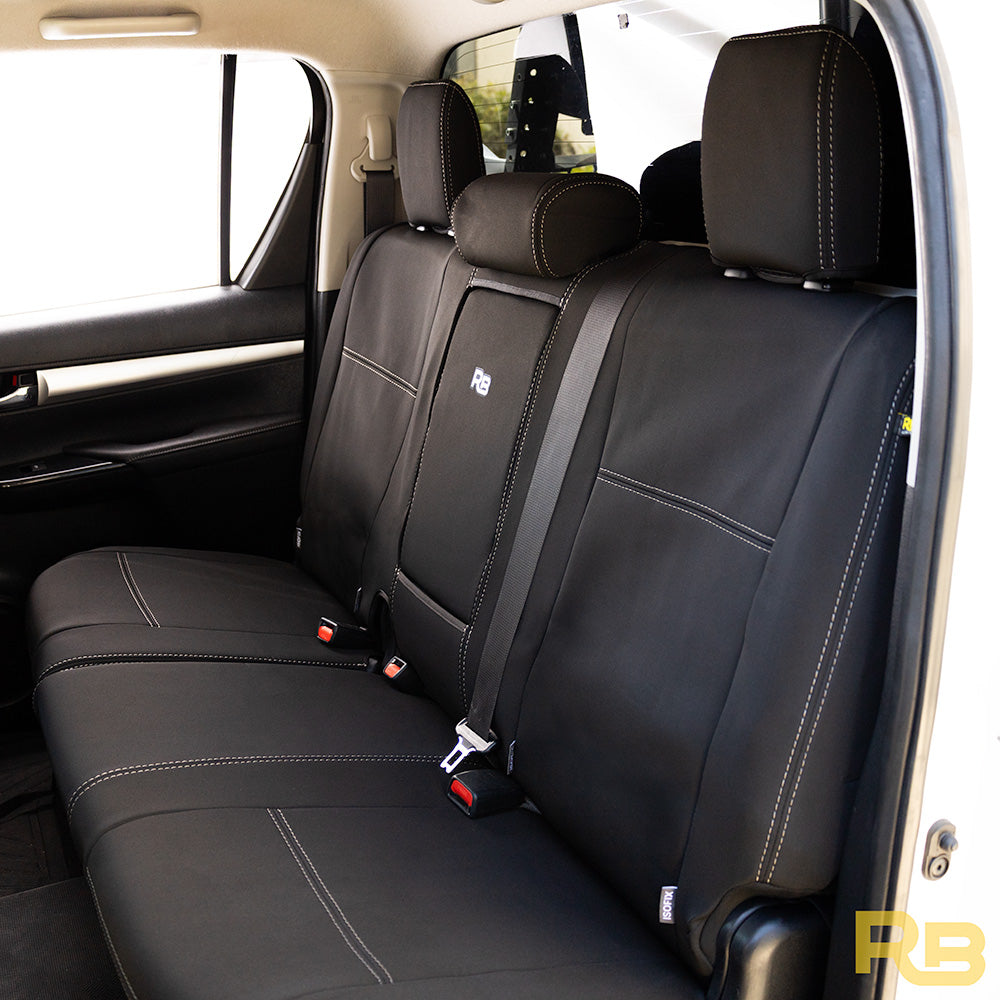 Toyota Hilux 9th Gen - Dual Cab - GP4 Neoprene Rear Row Seat Covers (I ...