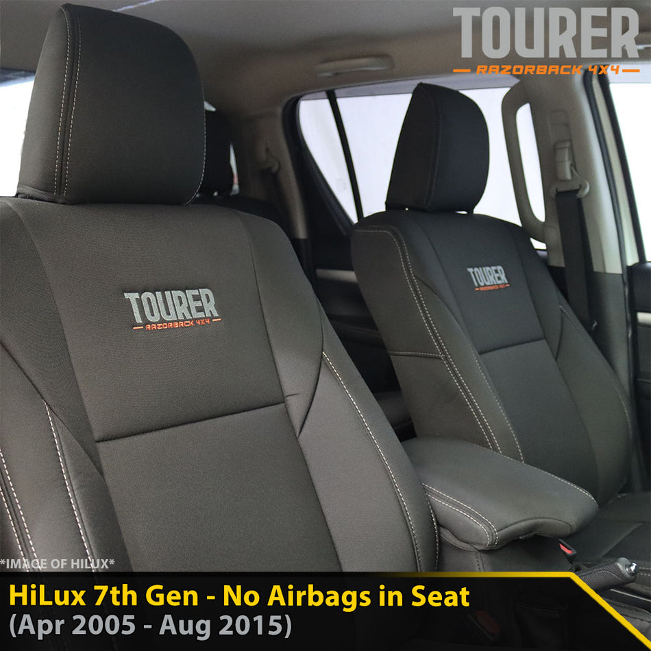 Toyota Hilux 7th Gen (Standard Seat) GP9 Tourer 2x Front Seat Cover (Made to Order)-Razorback 4x4