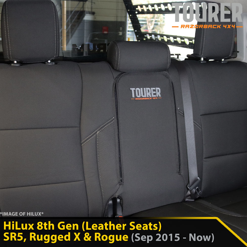 Toyota HiLux 8th Gen SR5, Rugged X & Rogue GP9 Tourer Rear Row Seat Covers (Made to Order)-Razorback 4x4