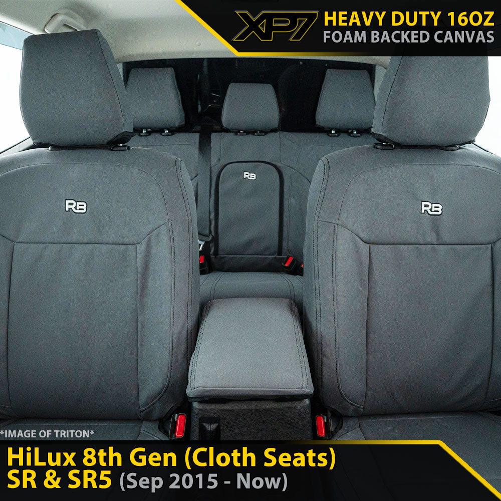 Toyota Hilux 8th Gen (Cloth Seats) SR & SR5 XP7 Heavy Duty Canvas Bundle (Made to Order)-Razorback 4x4