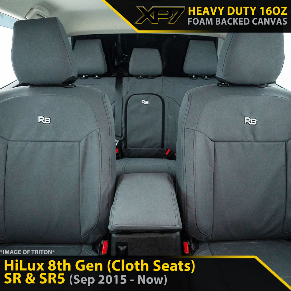 Toyota Hilux 8th Gen (Cloth Seats) SR & SR5 XP7 Heavy Duty Canvas Bundle (Made to Order)-Razorback 4x4