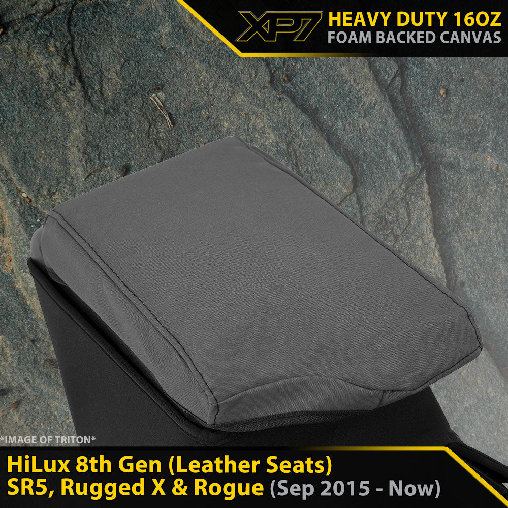 Toyota Hilux 8th Gen (Leather Seats) SR5, Rugged X & Rogue XP7 Heavy Duty Canvas Console Lid (Available)-Razorback 4x4