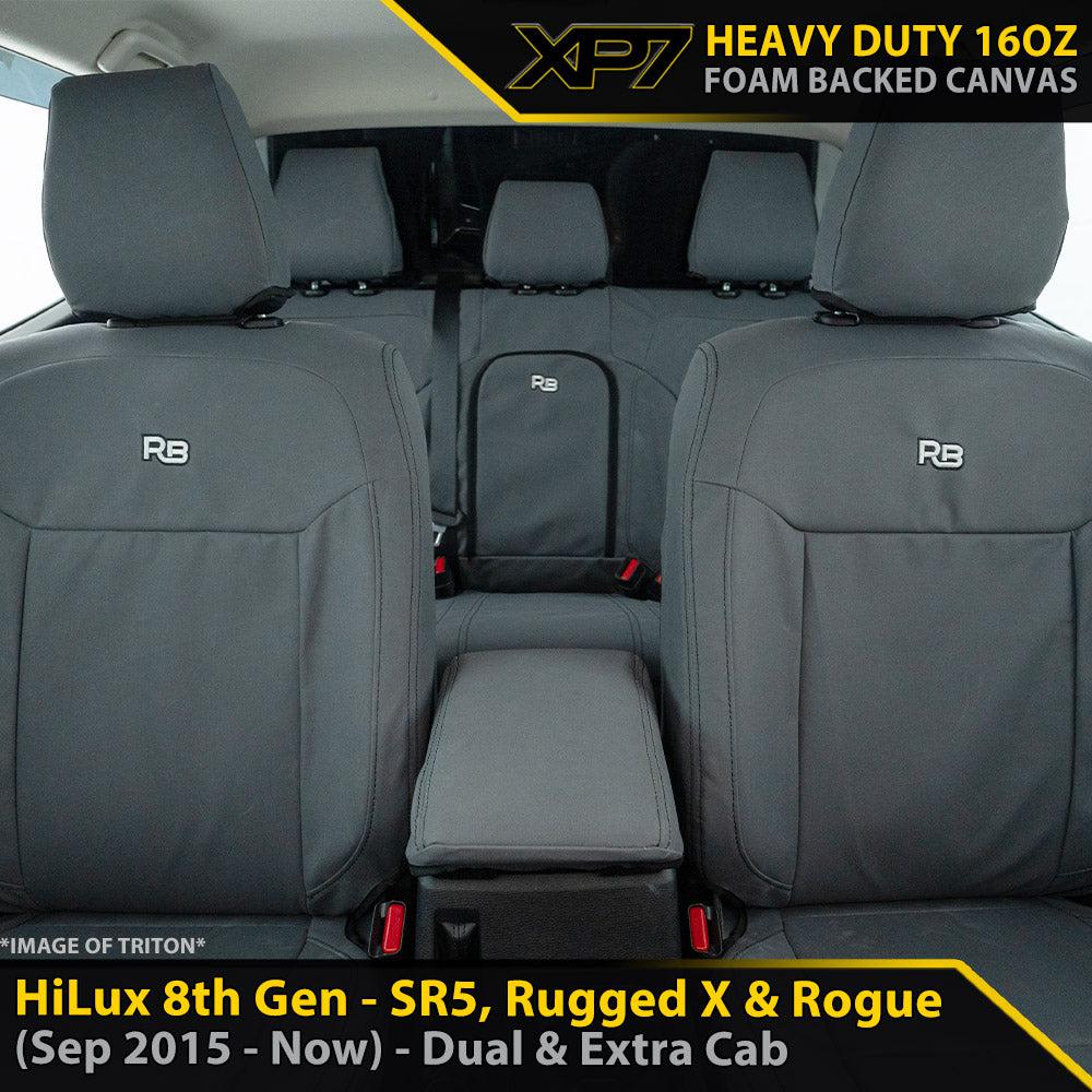 Toyota HiLux 8th Gen SR5, Rugged X & Rogue Heavy Duty XP7 Canvas Bundle (Fronts, Rears + Console Lid) (Made to Order)